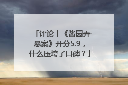 评论丨《酱园弄·悬案》开分5.9，什么压垮了口碑？